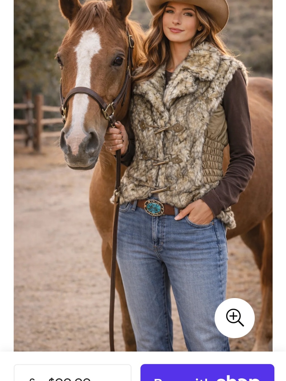 Montana Company faux fur vest
